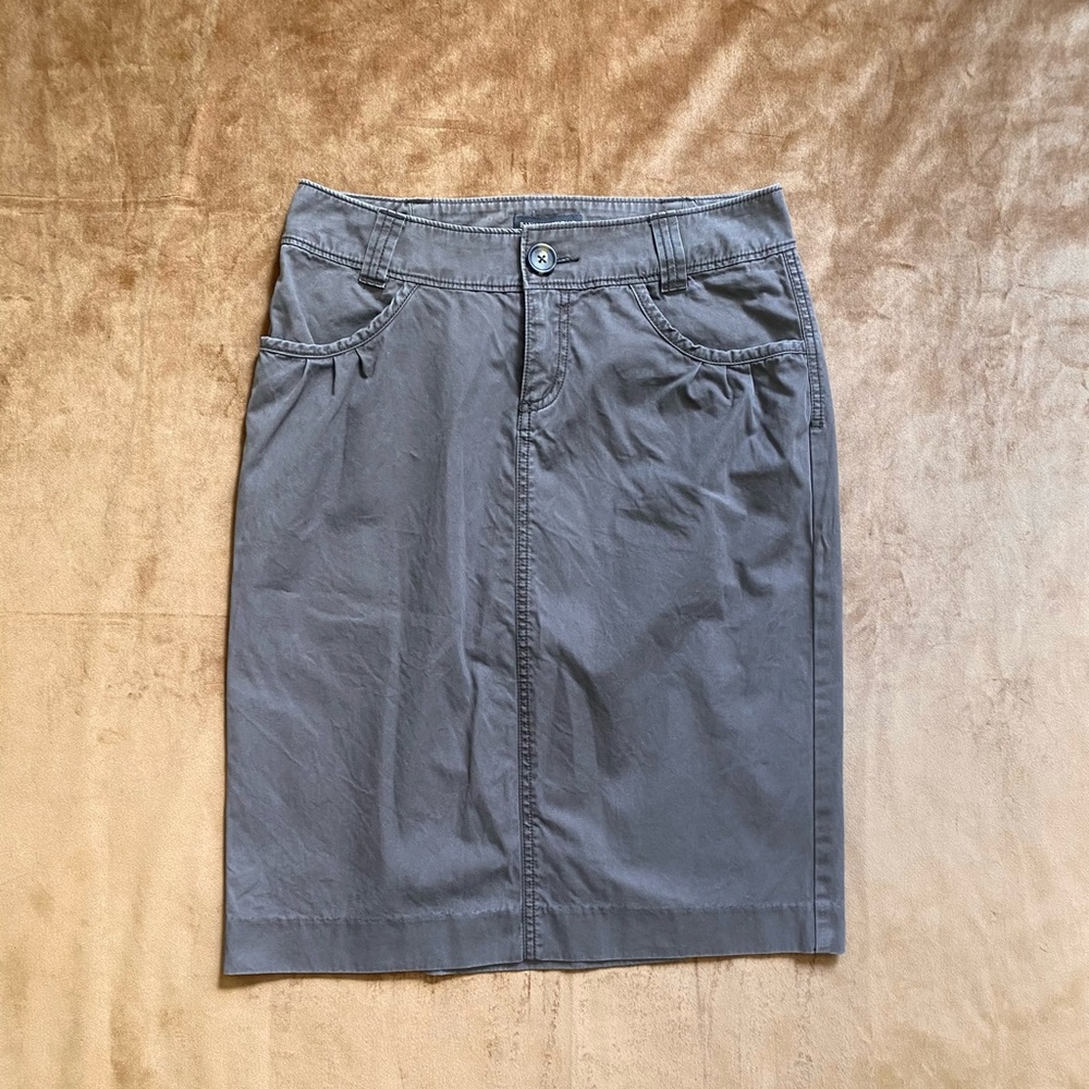 🌟 VINTAGE Y2K BANANA REPUBLIC KHAKI GREEN MIDI SKIRT 🌟